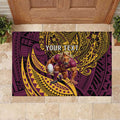 Personalised Brisbane Broncos Rubber Doormat Polynesian Pattern Warrior Horse Rugby