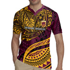 Personalised Brisbane Broncos Rugby Jersey Polynesian Pattern Warrior Horse Rugby