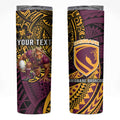 Personalised Brisbane Broncos Skinny Tumbler Polynesian Pattern Warrior Horse Rugby