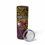 Personalised Brisbane Broncos Skinny Tumbler Polynesian Pattern Warrior Horse Rugby