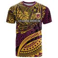 Personalised Brisbane Broncos T Shirt Polynesian Pattern Warrior Horse Rugby