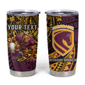 Personalised Brisbane Broncos Tumbler Cup Polynesian Pattern Warrior Horse Rugby