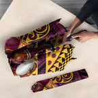 Personalised Brisbane Broncos Umbrella Polynesian Pattern Warrior Horse Rugby