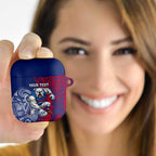 Personalised Western Bulldogs Mascot AirPods Case Polynesian Tribal Pattern Bold Bulldog Football