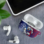 Personalised Western Bulldogs Mascot AirPods Case Polynesian Tribal Pattern Bold Bulldog Football