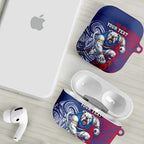 Personalised Western Bulldogs Mascot AirPods Case Polynesian Tribal Pattern Bold Bulldog Football