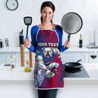 Personalised Western Bulldogs Mascot Apron Polynesian Tribal Pattern Bold Bulldog Football