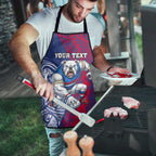 Personalised Western Bulldogs Mascot Apron Polynesian Tribal Pattern Bold Bulldog Football