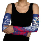 Personalised Western Bulldogs Mascot Arm Sleeves Polynesian Tribal Pattern Bold Bulldog Football