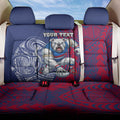 Personalised Western Bulldogs Mascot Back Car Seat Cover Polynesian Tribal Pattern Bold Bulldog Football