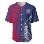 Personalised Western Bulldogs Mascot Baseball Jersey Polynesian Tribal Pattern Bold Bulldog Football
