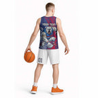 Personalised Western Bulldogs Mascot Basketball Jersey Polynesian Tribal Pattern Bold Bulldog Football