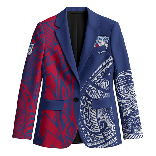 Personalised Western Bulldogs Mascot Blazer Polynesian Tribal Pattern Bold Bulldog Football