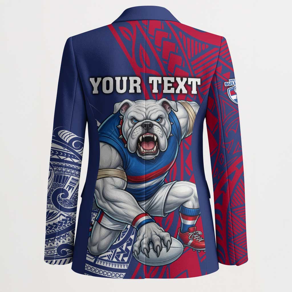 Personalised Western Bulldogs Mascot Blazer Polynesian Tribal Pattern Bold Bulldog Football