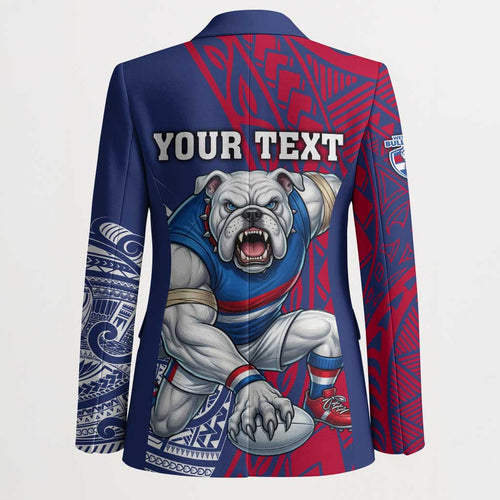 Personalised Western Bulldogs Mascot Blazer Polynesian Tribal Pattern Bold Bulldog Football