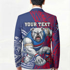Personalised Western Bulldogs Mascot Blazer Polynesian Tribal Pattern Bold Bulldog Football