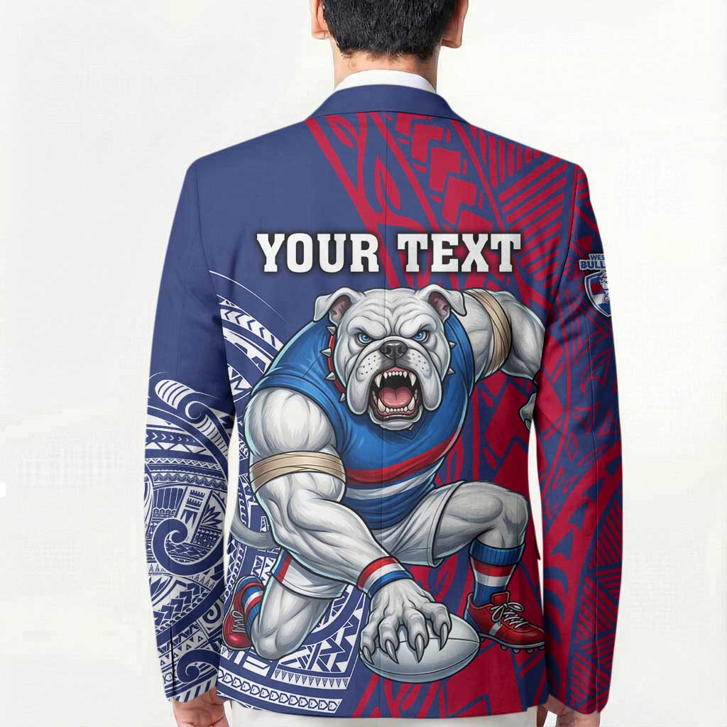 Personalised Western Bulldogs Mascot Blazer Polynesian Tribal Pattern Bold Bulldog Football