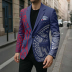 Personalised Western Bulldogs Mascot Blazer Polynesian Tribal Pattern Bold Bulldog Football