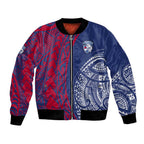 Personalised Western Bulldogs Mascot Bomber Jacket Polynesian Tribal Pattern Bold Bulldog Football