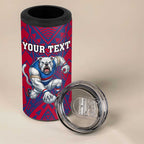 Personalised Western Bulldogs Mascot 4 in 1 Can Cooler Tumbler Polynesian Tribal Pattern Bold Bulldog Football