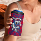 Personalised Western Bulldogs Mascot 4 in 1 Can Cooler Tumbler Polynesian Tribal Pattern Bold Bulldog Football