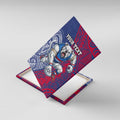 Personalised Western Bulldogs Mascot Canvas Wall Art Polynesian Tribal Pattern Bold Bulldog Football