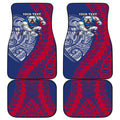 Personalised Western Bulldogs Mascot Car Mats Polynesian Tribal Pattern Bold Bulldog Football