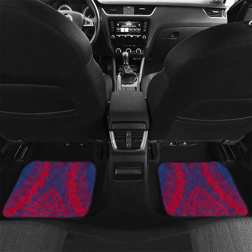 Personalised Western Bulldogs Mascot Car Mats Polynesian Tribal Pattern Bold Bulldog Football
