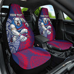 Personalised Western Bulldogs Mascot Car Seat Cover Polynesian Tribal Pattern Bold Bulldog Football