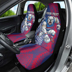 Personalised Western Bulldogs Mascot Car Seat Cover Polynesian Tribal Pattern Bold Bulldog Football
