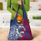 Personalised Western Bulldogs Mascot Grocery Bag Polynesian Tribal Pattern Bold Bulldog Football