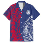 Personalised Western Bulldogs Mascot Hawaiian Shirt Polynesian Tribal Pattern Bold Bulldog Football