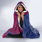 Personalised Western Bulldogs Mascot Hooded Blanket Polynesian Tribal Pattern Bold Bulldog Football
