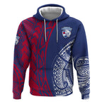 Personalised Western Bulldogs Mascot Hoodie Polynesian Tribal Pattern Bold Bulldog Football