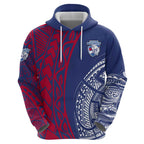 Personalised Western Bulldogs Mascot Hoodie Polynesian Tribal Pattern Bold Bulldog Football