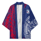 Personalised Western Bulldogs Mascot Kimono Polynesian Tribal Pattern Bold Bulldog Football