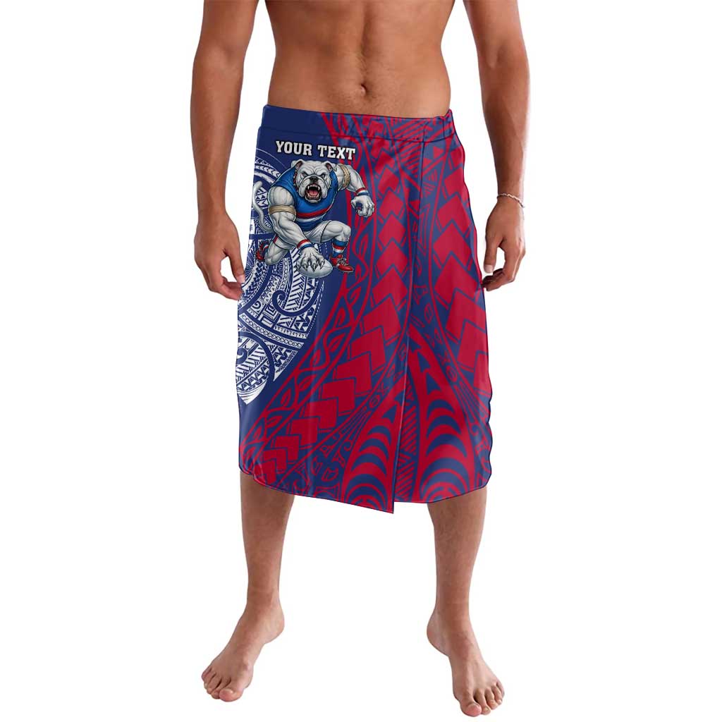 Personalised Western Bulldogs Mascot Lavalava Polynesian Tribal Pattern Bold Bulldog Football