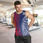 Personalised Western Bulldogs Mascot Men Tank Top Polynesian Tribal Pattern Bold Bulldog Football