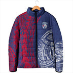 Personalised Western Bulldogs Mascot Padded Jacket Polynesian Tribal Pattern Bold Bulldog Football