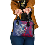 Personalised Western Bulldogs Mascot Shoulder Handbag Polynesian Tribal Pattern Bold Bulldog Football