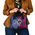 Personalised Western Bulldogs Mascot Shoulder Handbag Polynesian Tribal Pattern Bold Bulldog Football