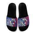 Personalised Western Bulldogs Mascot Slide Sandals Polynesian Tribal Pattern Bold Bulldog Football