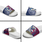 Personalised Western Bulldogs Mascot Slide Sandals Polynesian Tribal Pattern Bold Bulldog Football