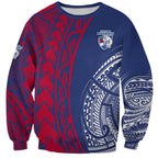 Personalised Western Bulldogs Mascot Sweatshirt Polynesian Tribal Pattern Bold Bulldog Football