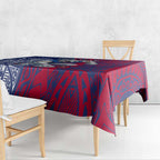 Personalised Western Bulldogs Mascot Tablecloth Polynesian Tribal Pattern Bold Bulldog Football