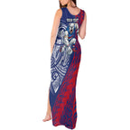 Personalised Western Bulldogs Mascot Tank Maxi Dress Polynesian Tribal Pattern Bold Bulldog Football