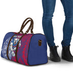 Personalised Western Bulldogs Mascot Travel Bag Polynesian Tribal Pattern Bold Bulldog Football