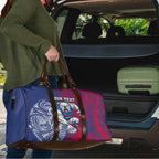 Personalised Western Bulldogs Mascot Travel Bag Polynesian Tribal Pattern Bold Bulldog Football