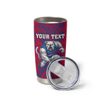 Personalised Western Bulldogs Mascot Tumbler Cup Polynesian Tribal Pattern Bold Bulldog Football