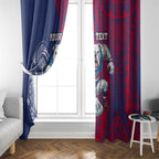 Personalised Western Bulldogs Mascot Window Curtain Polynesian Tribal Pattern Bold Bulldog Football